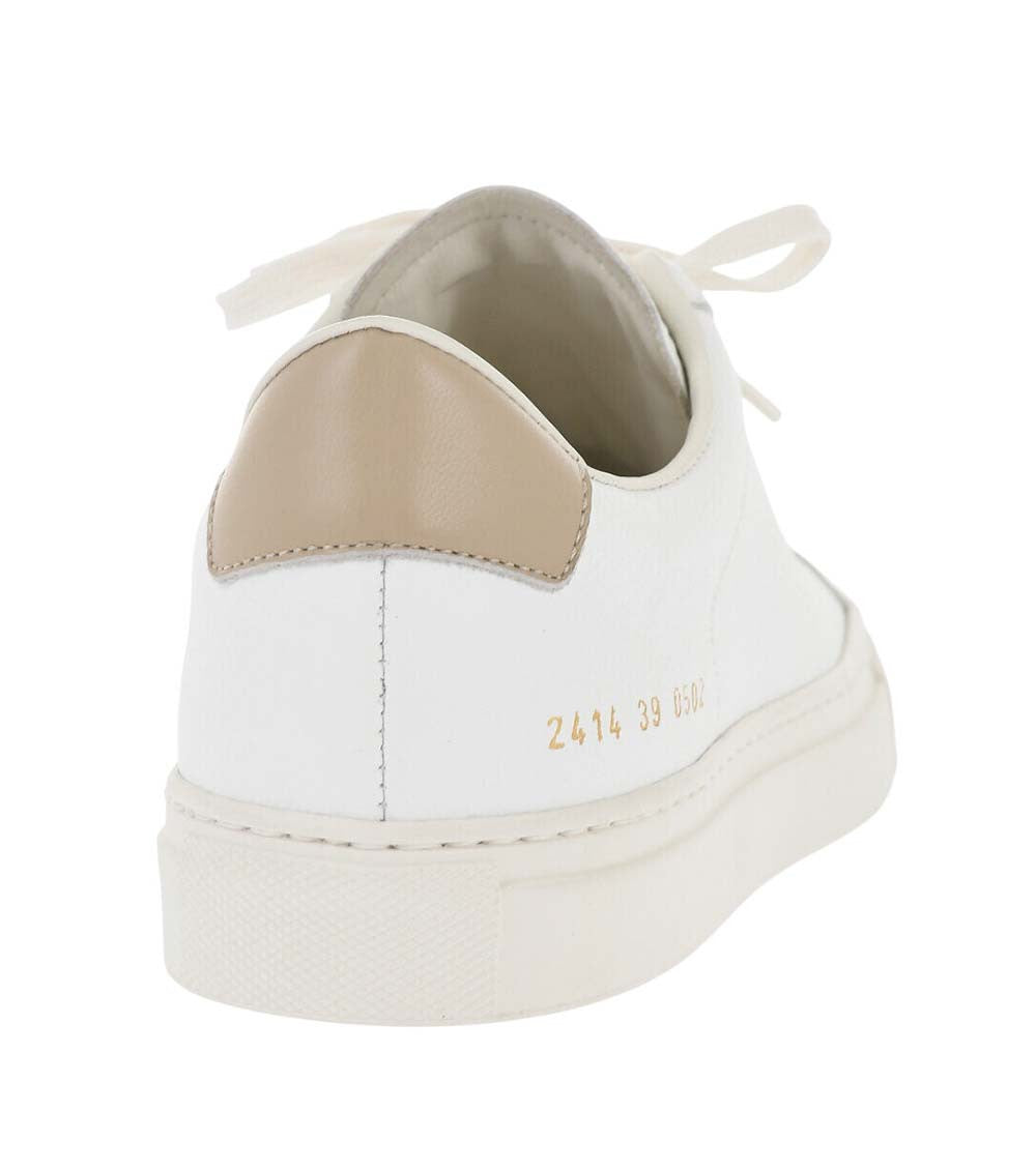 White Low Hammered Sneakers 3