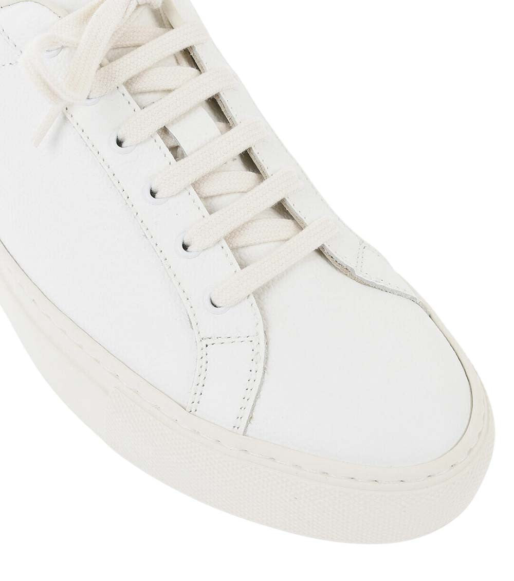 White Low Hammered Sneakers 4