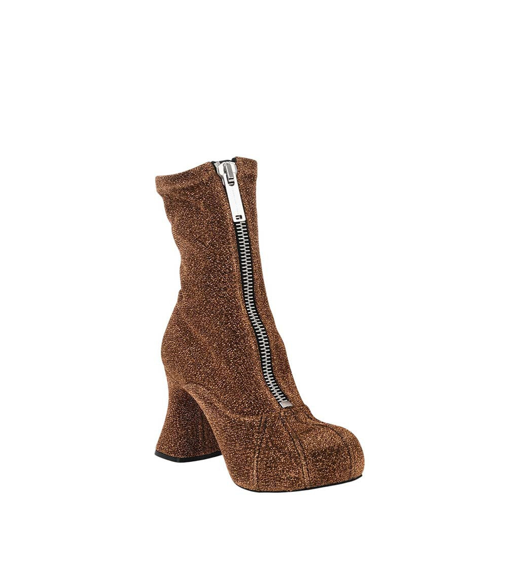 Brown Zipper Boots 2