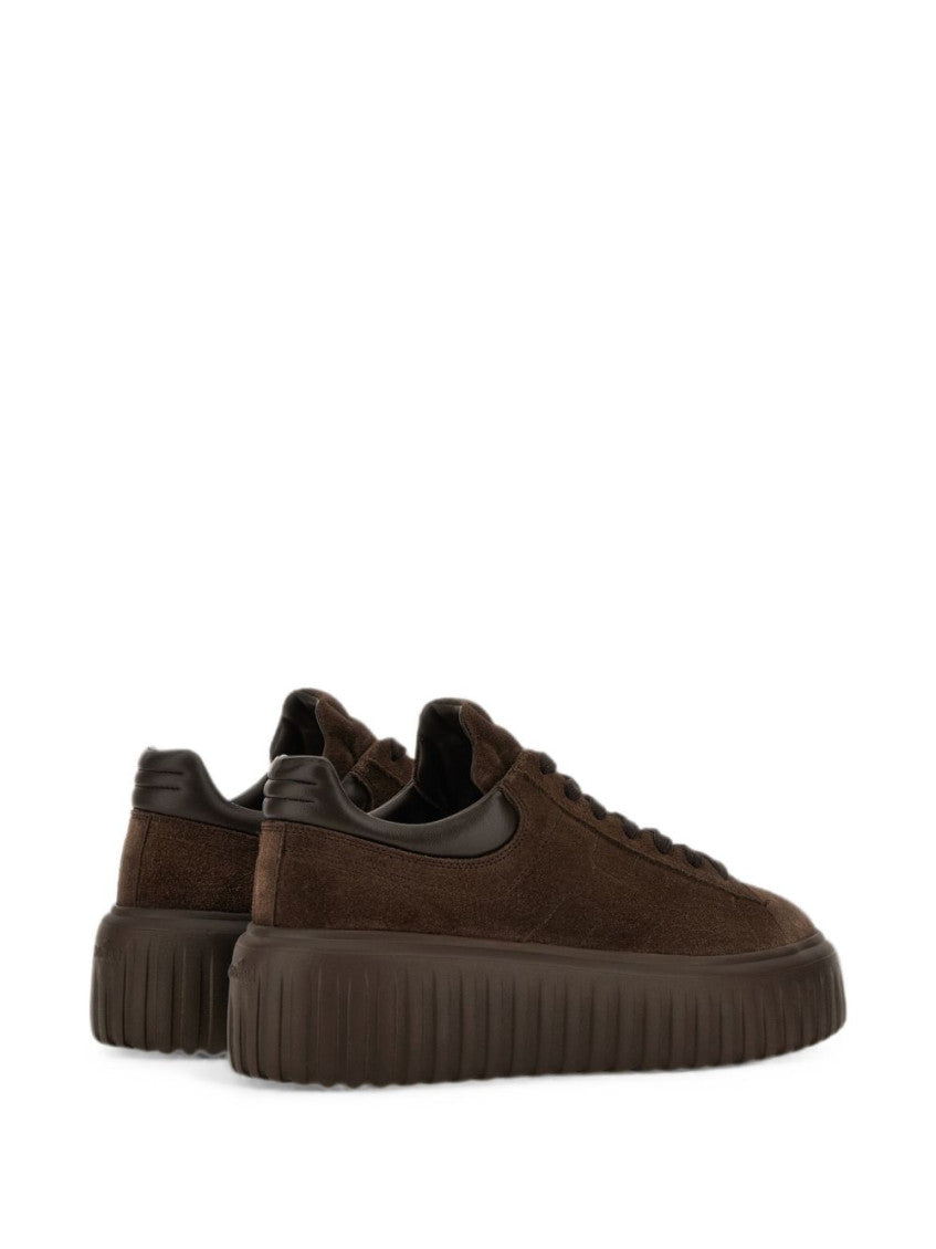 Dark Brown Logo Sneakers 3