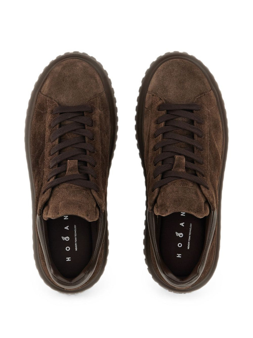 Dark Brown Logo Sneakers 5
