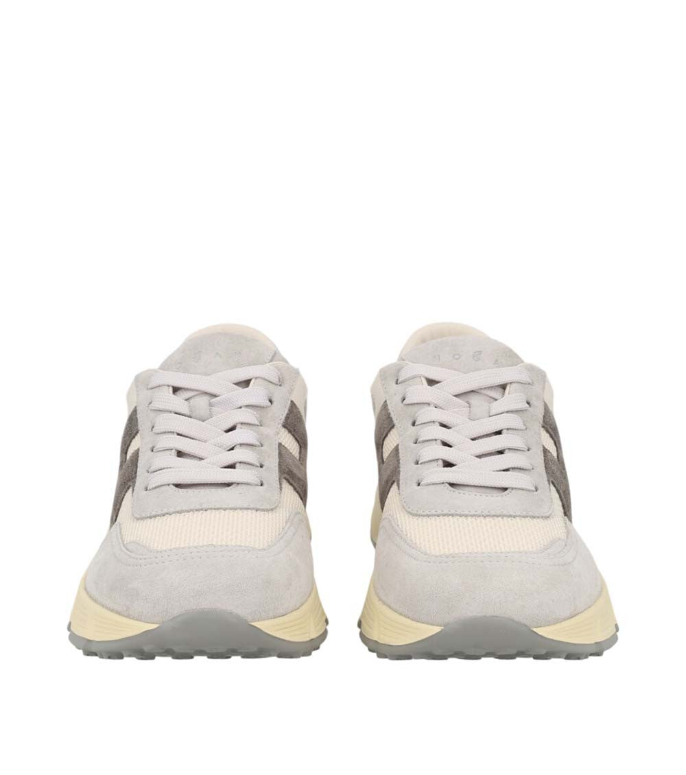 Grey Color Block Sneakers 3