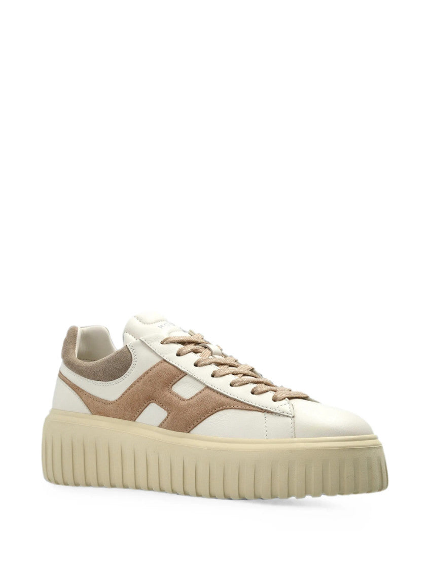 White Color Block Sneakers 2