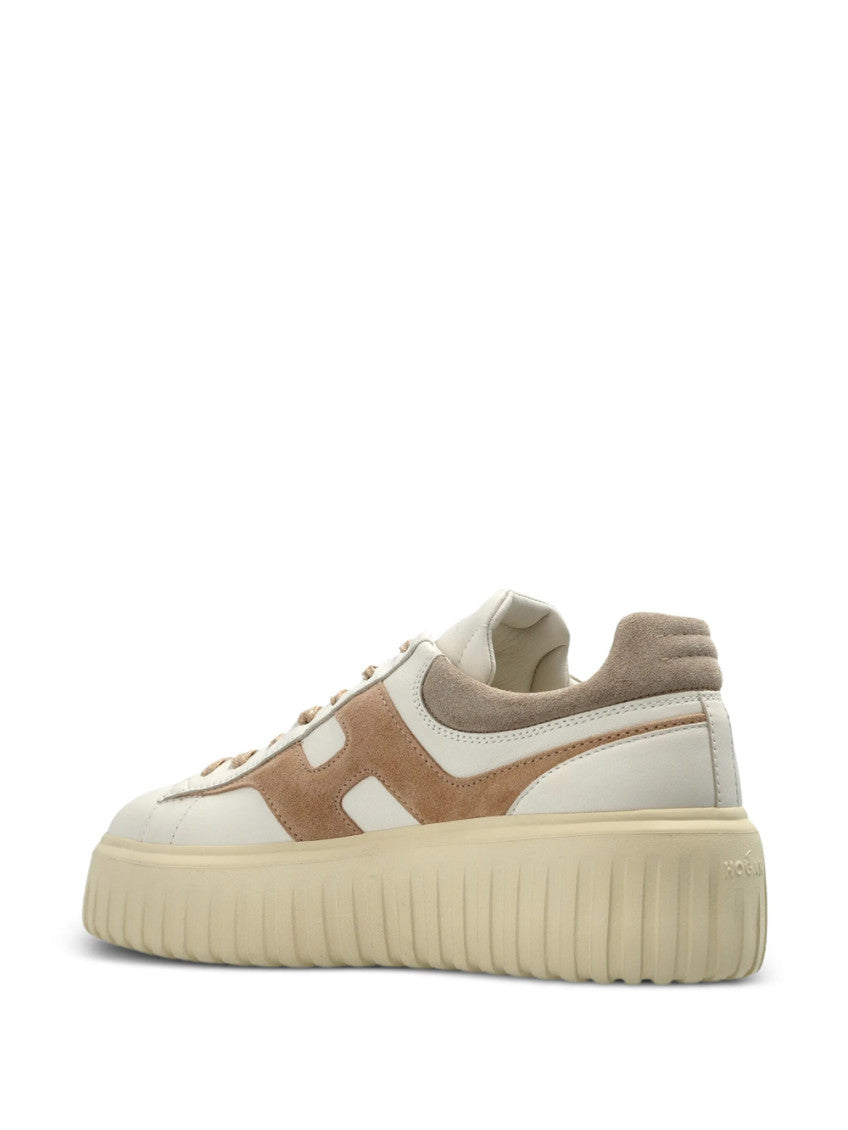 White Color Block Sneakers 3