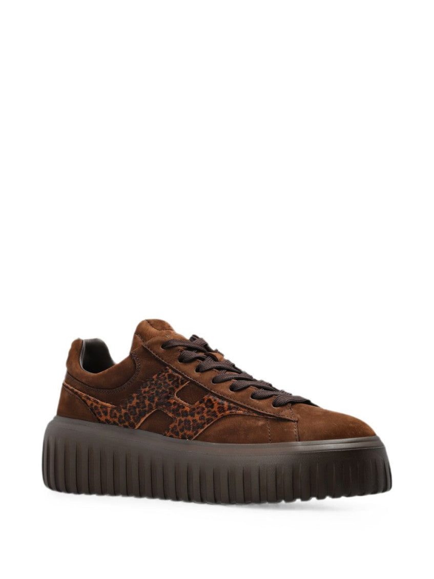 Leopard Print Logo Sneakers 2
