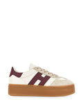 White Color Block Sneakers 1
