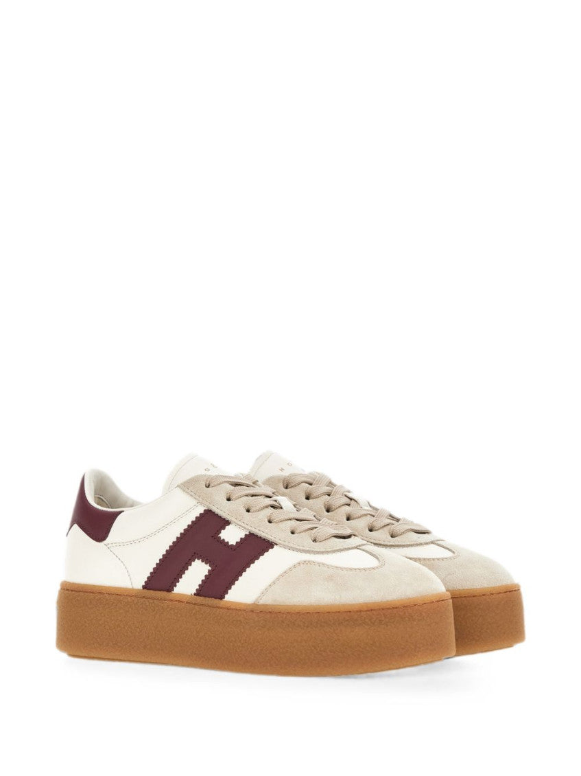 White Color Block Sneakers 2