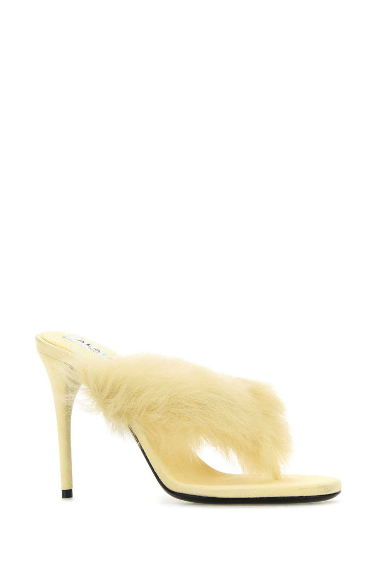 Yellow Leather Slip-on Heels 2