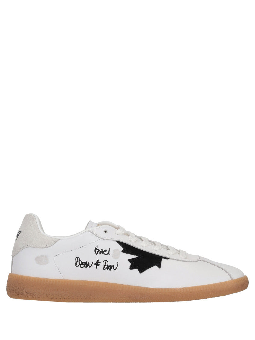 White Graphic Sneakers 1
