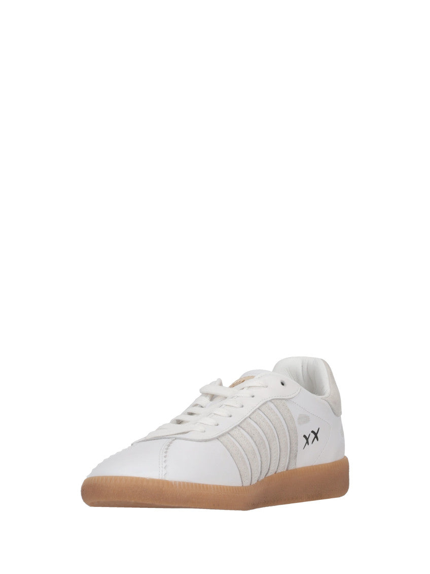White Graphic Sneakers 3