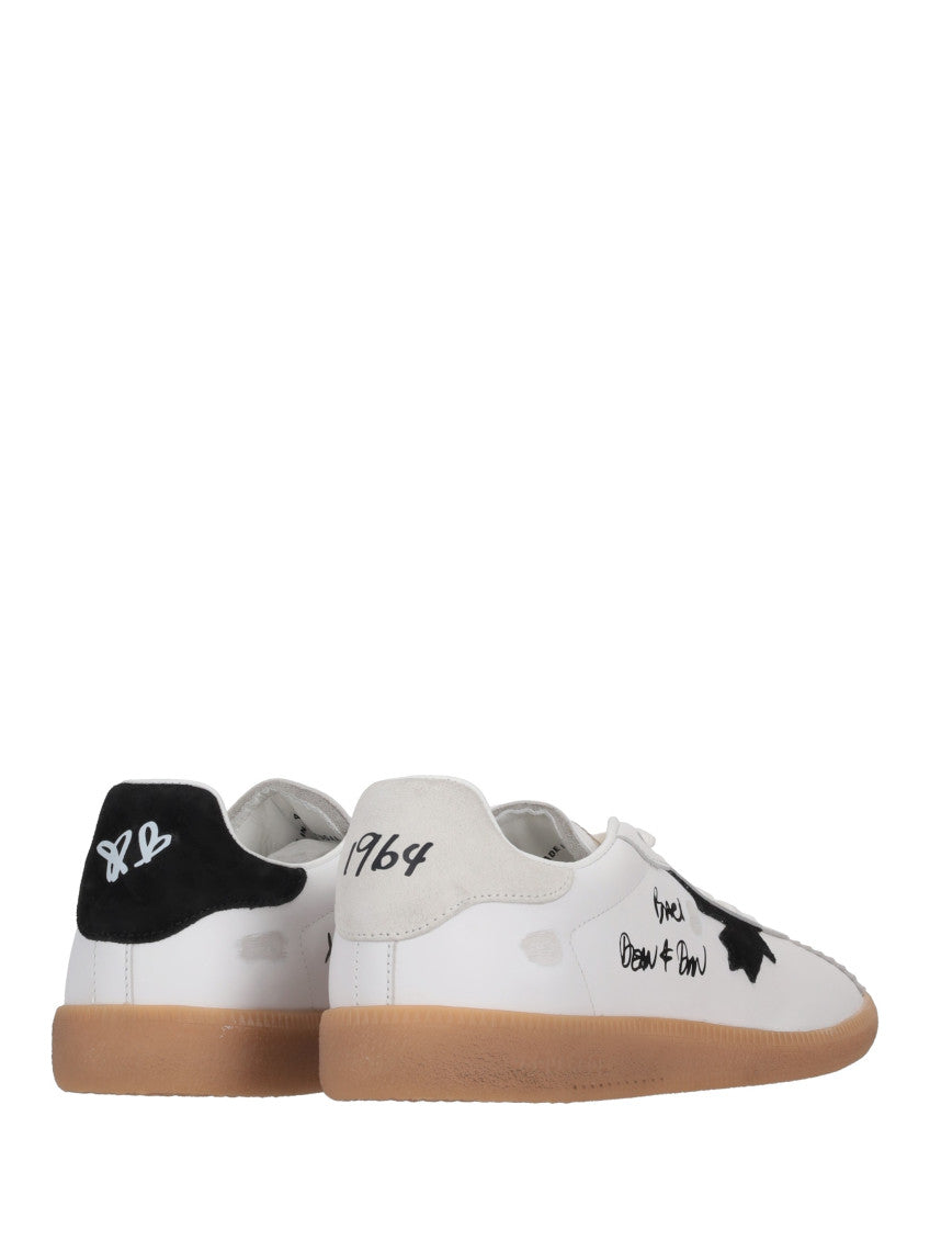 White Graphic Sneakers 5