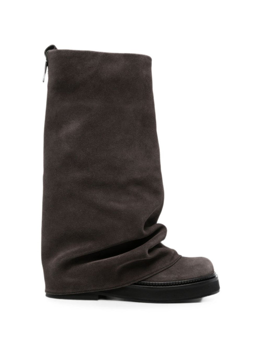 Grey Suede Boots 1