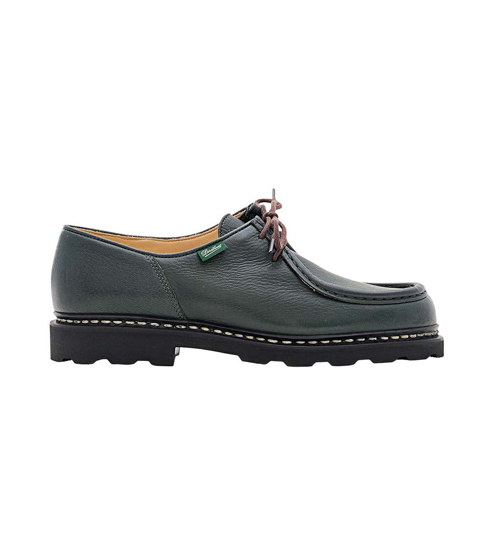 Dark Green Leather Dress Shoes 1