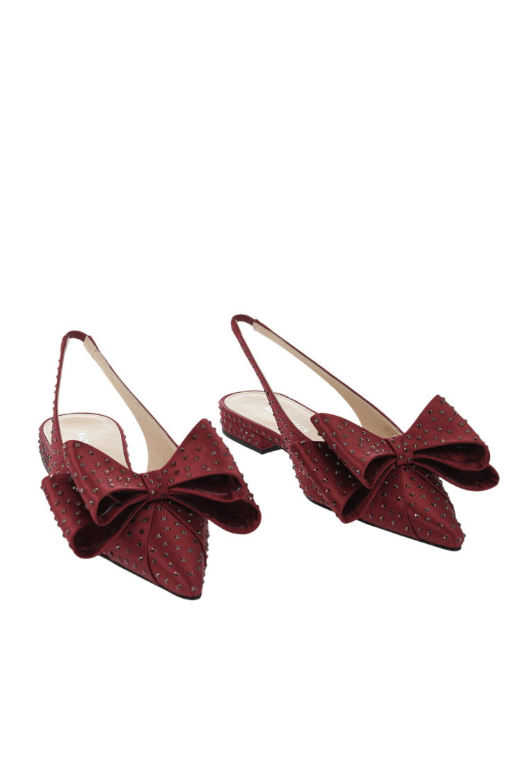 Red Bow Slingbacks Sandals 2