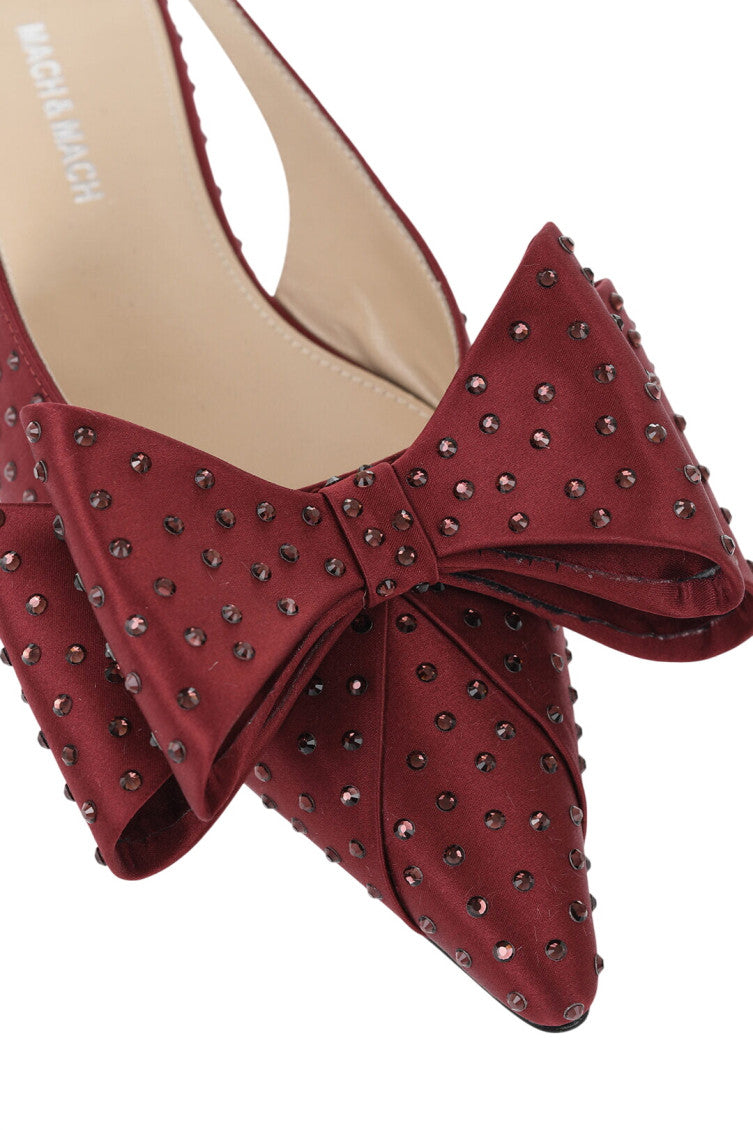 Red Bow Slingbacks Sandals 4