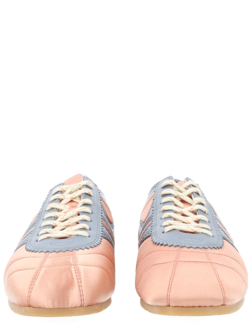 Pink Quilted Satin Sneakers 3
