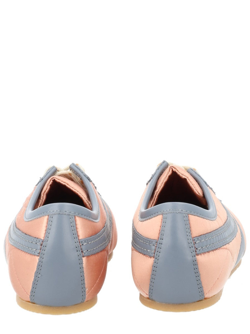 Pink Quilted Satin Sneakers 4