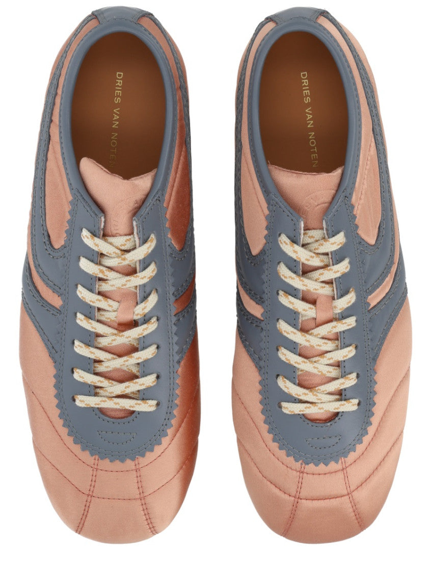 Pink Quilted Satin Sneakers 6