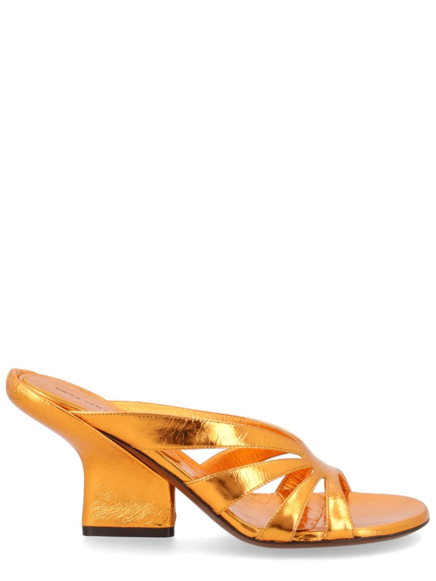 Orange Slip-on Heels 1