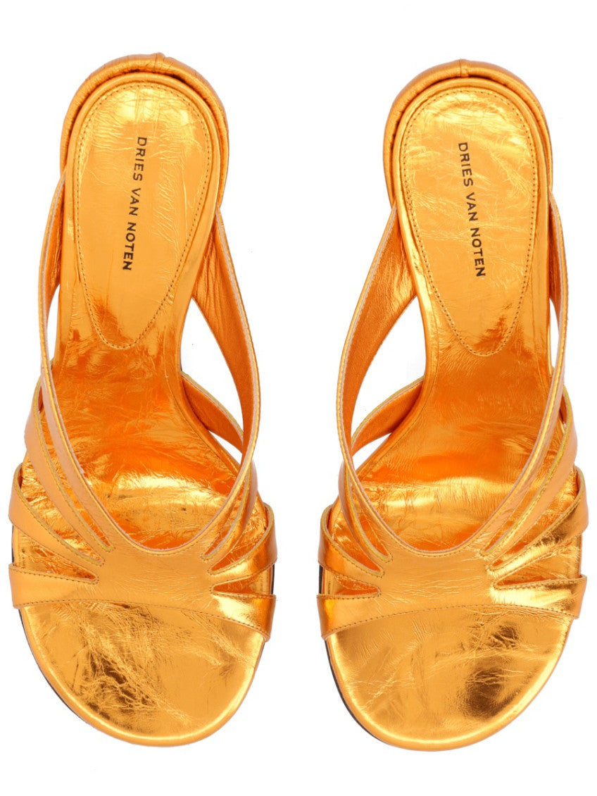 Orange Slip-on Heels 5