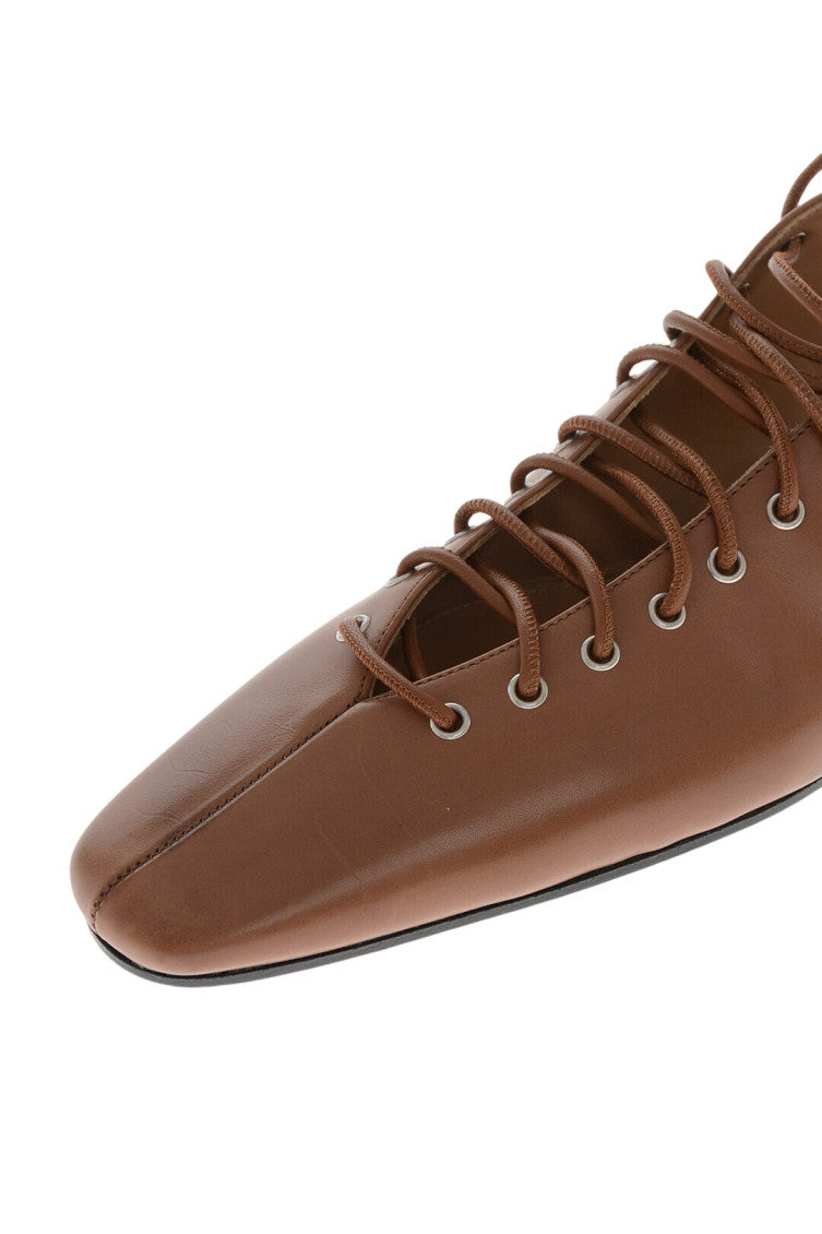 Brown Lace-Up Mules 4