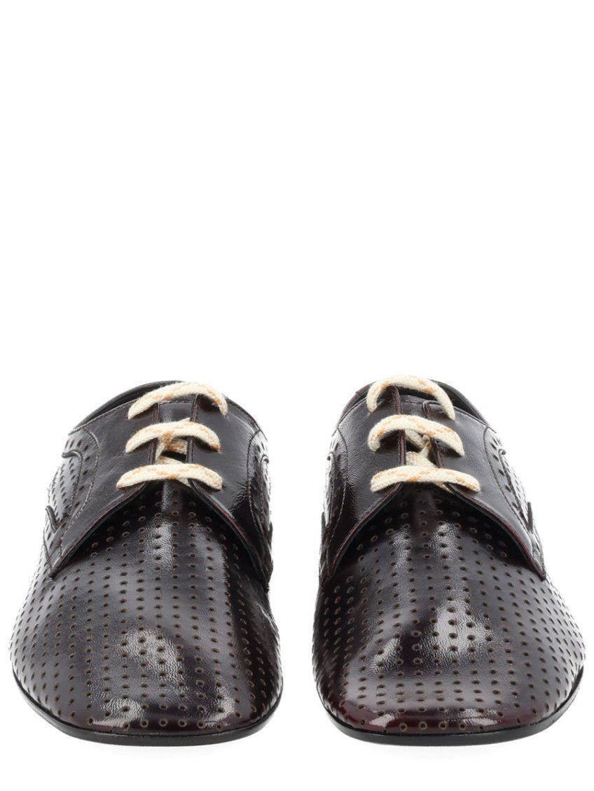 Brown Leather Lace-up Shoes 6