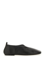 Black Leather Ballet Flats 1