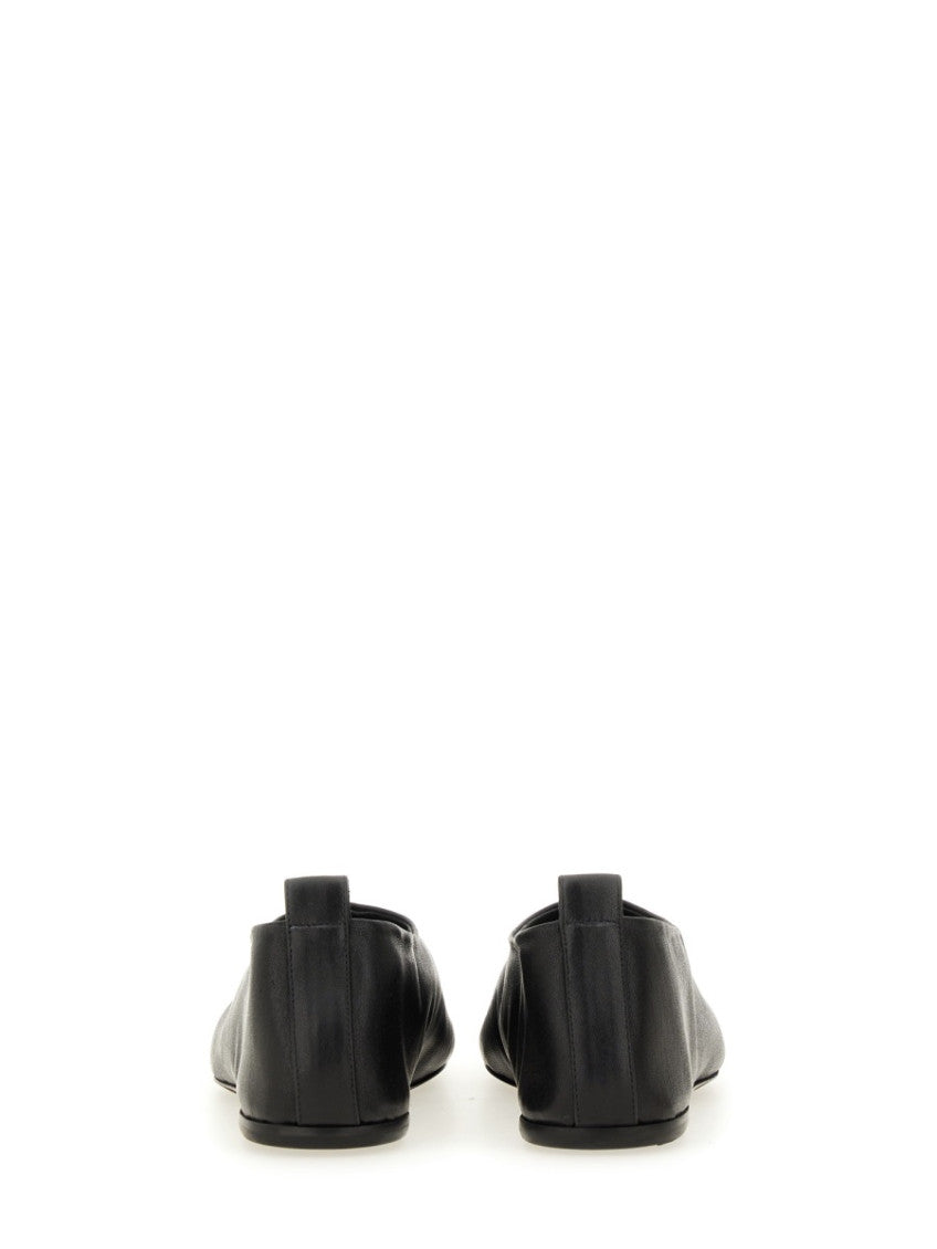 Black Leather Ballet Flats 3