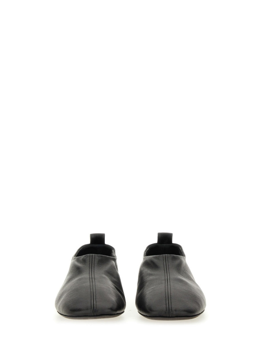 Black Leather Ballet Flats 4
