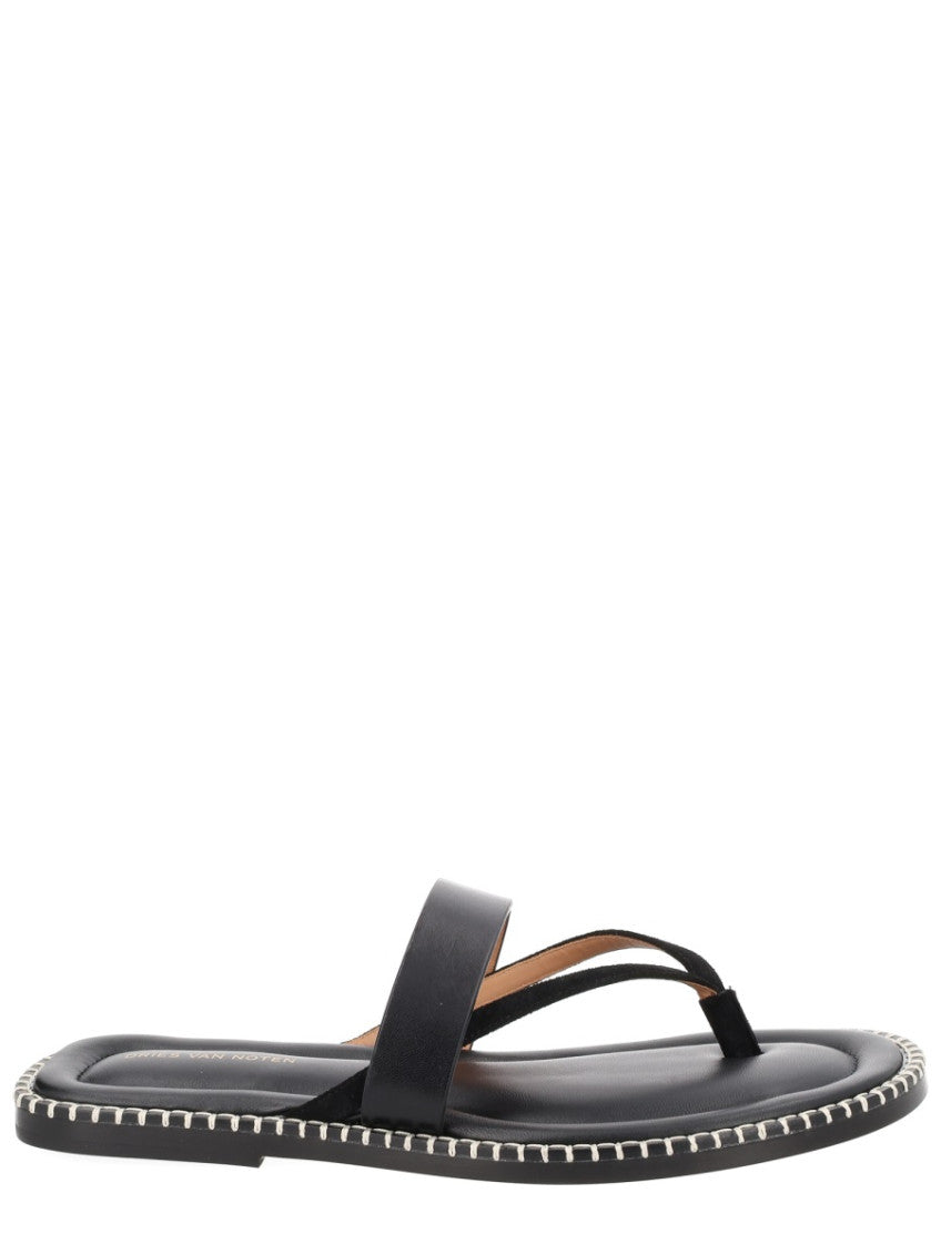 Black Leather Sandals 1
