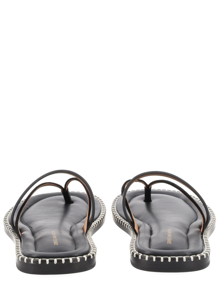 Black Leather Sandals 3