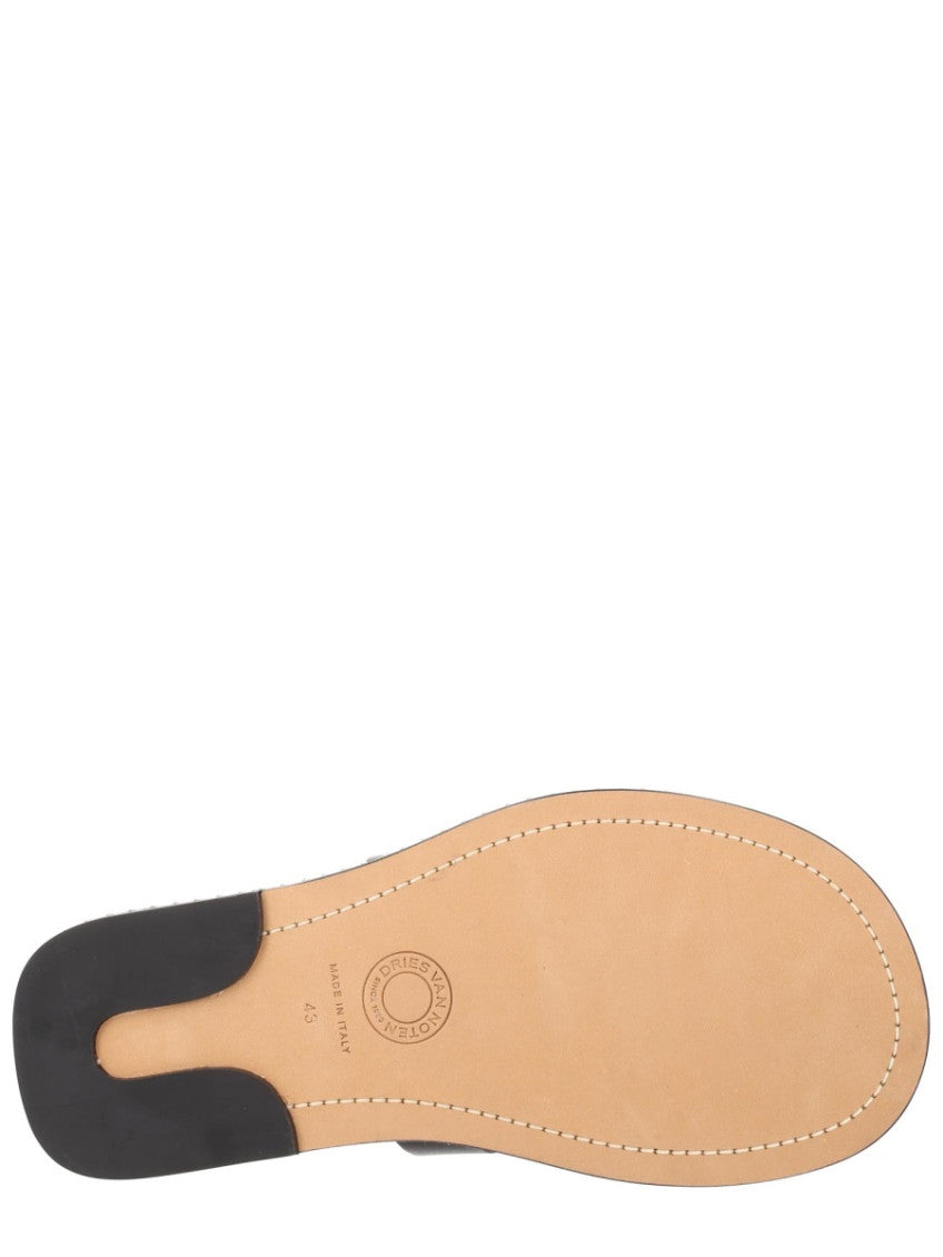 Black Leather Sandals 4