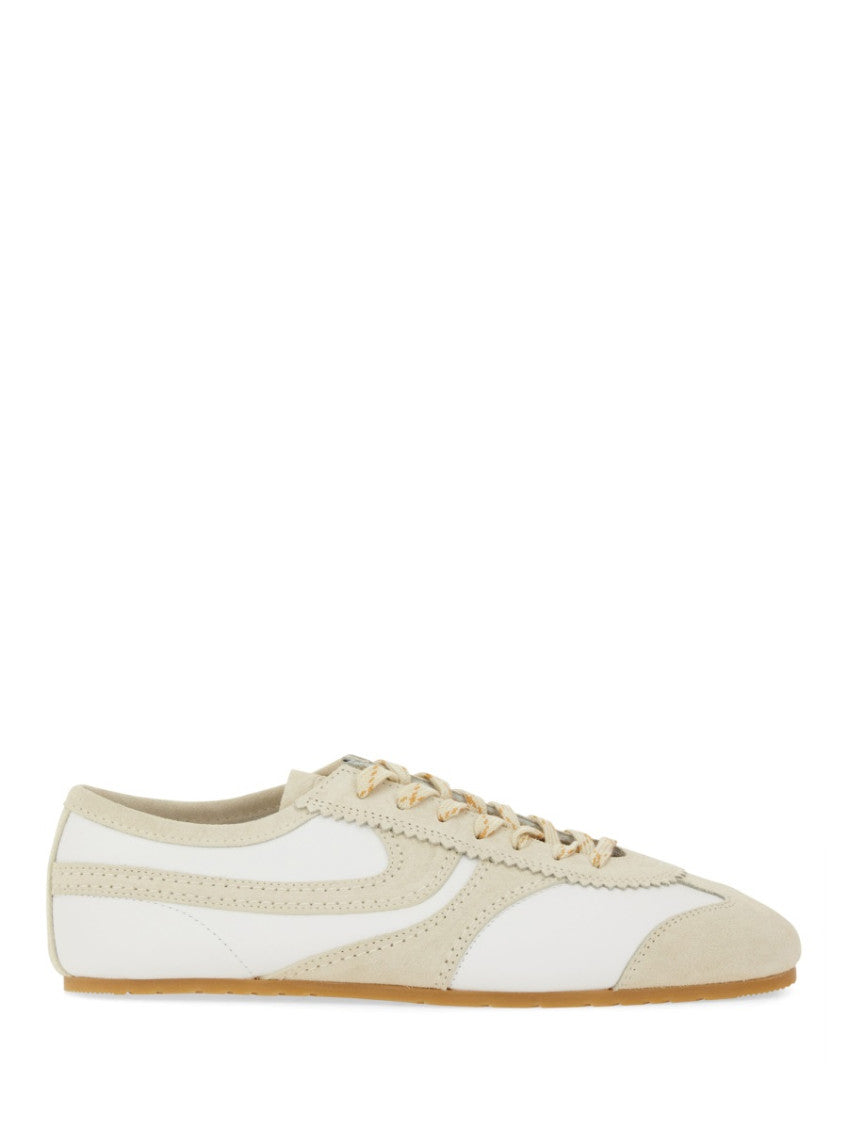 White Lace-up Sneakers 1