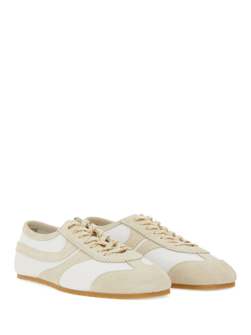 White Lace-up Sneakers 2