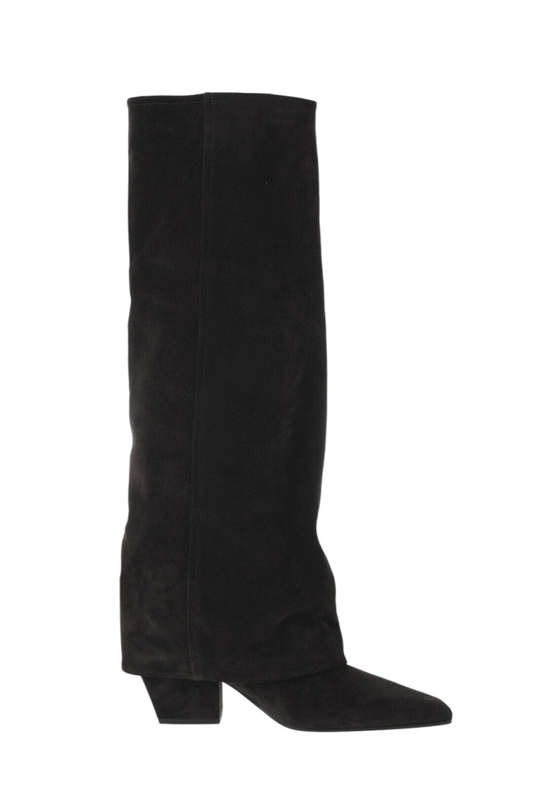 Brown Suede High Boots 1