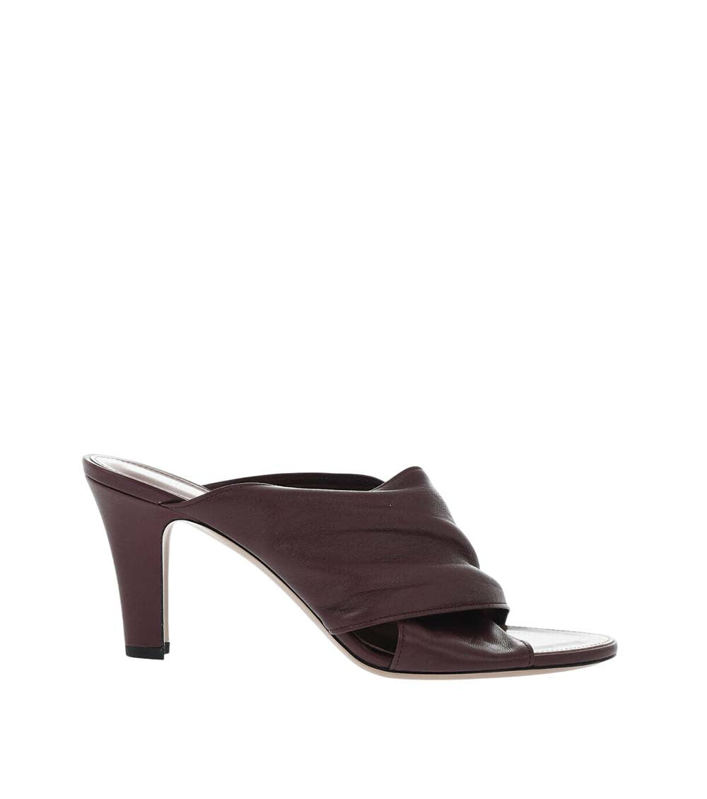 Burgundy Leather Heels 1