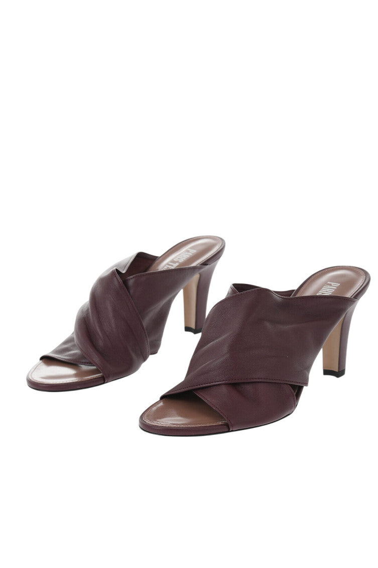 Burgundy Leather Heels 2