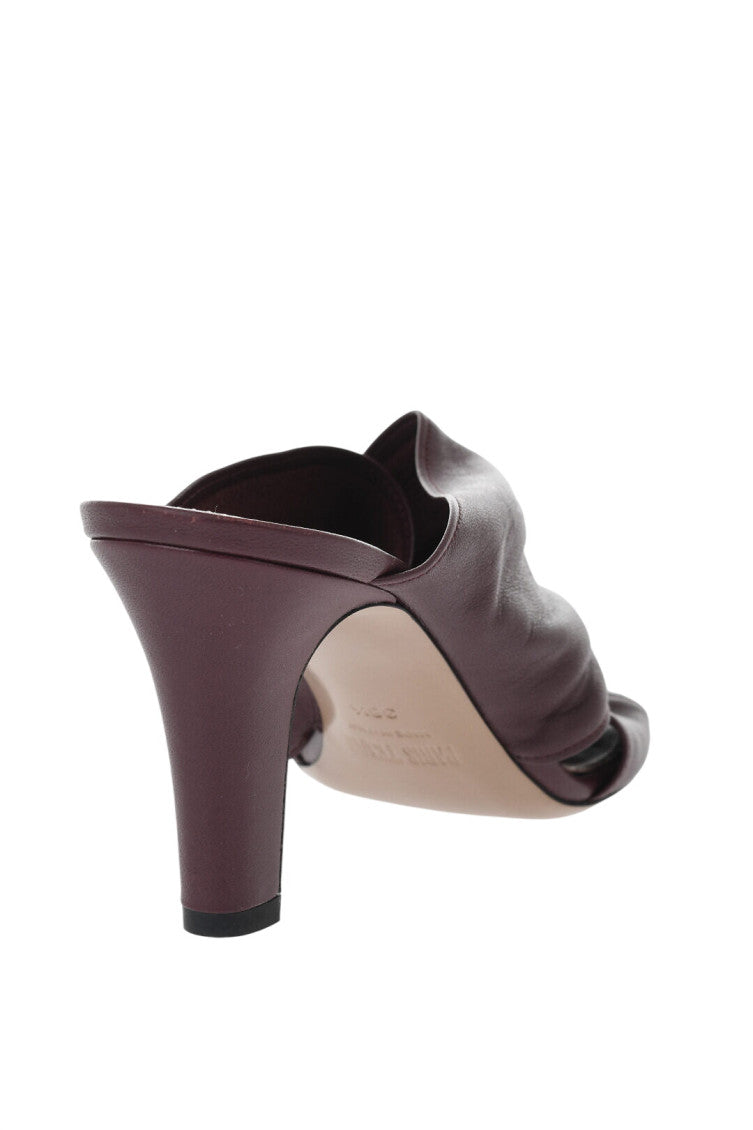Burgundy Leather Heels 3