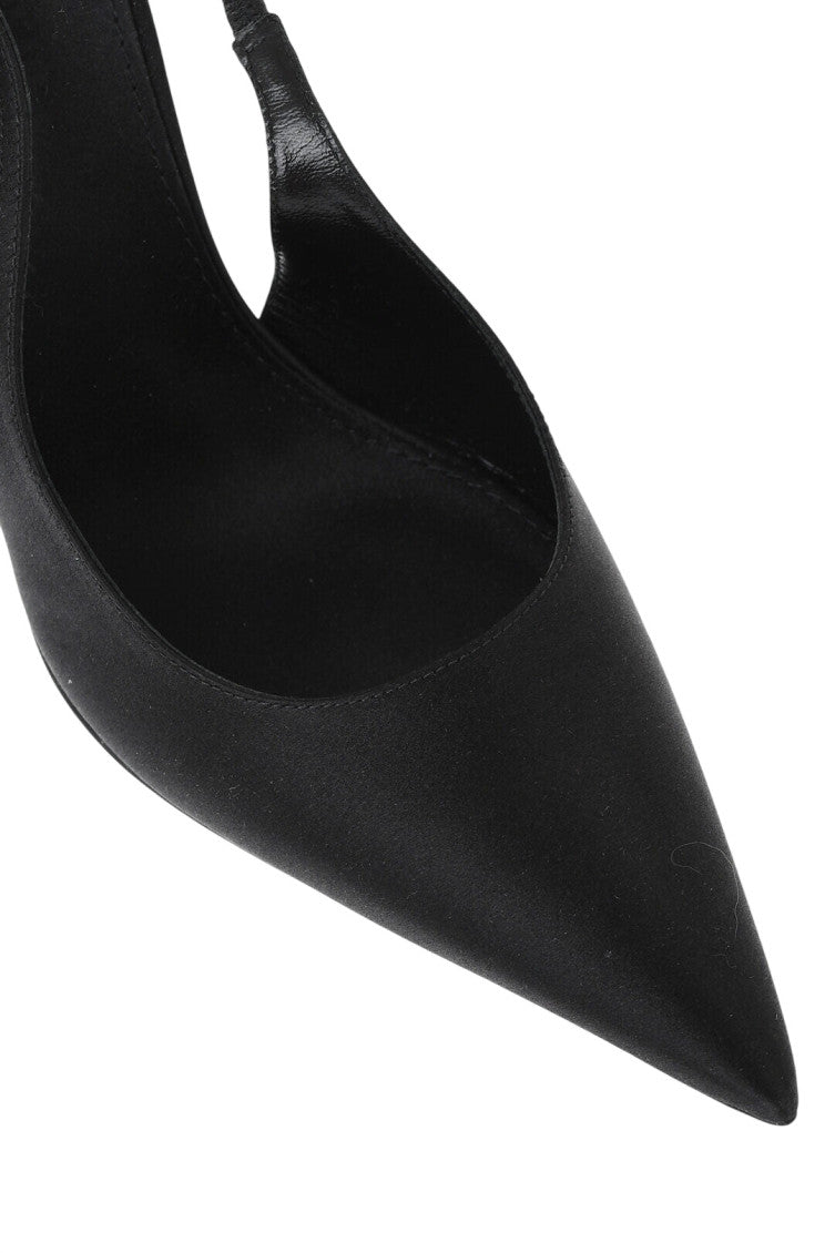 Black Slingback Rhinestone Pumps 4