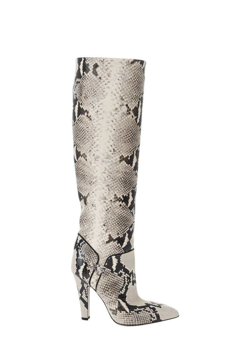 Beige High Leather Boots 1