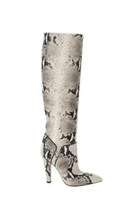 Beige High Leather Boots 1