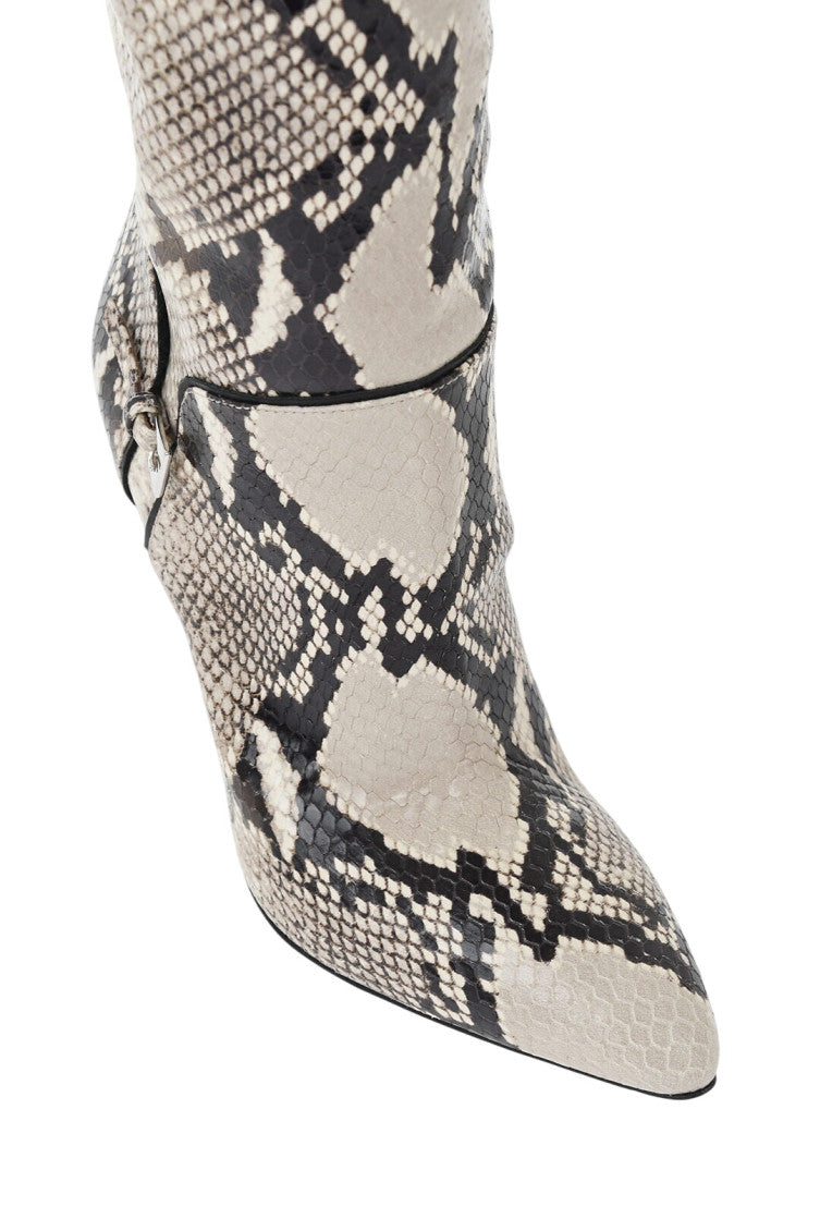 Beige High Leather Boots 4