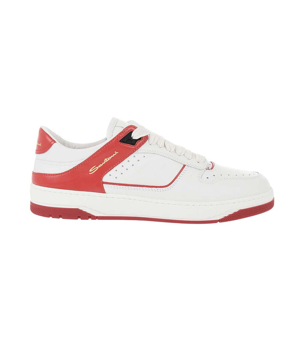 Red Leather Sneakers 1