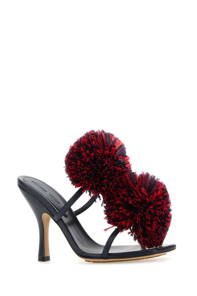 Navy Blue Leather Adam Heels 2