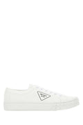 White Gabardine Wheel Sneakers 1
