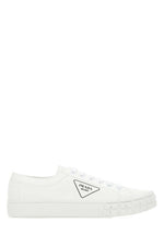 White Gabardine Wheel Sneakers 1