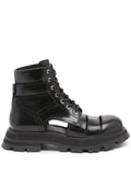 Black 45MM Cutout Leather Boots 1