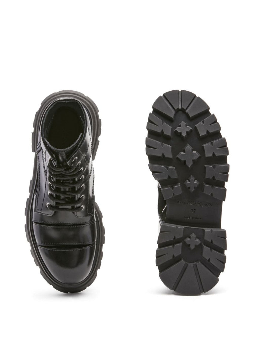 Black 45MM Cutout Leather Boots 2
