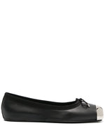 Black Leather Ballet Flat 1
