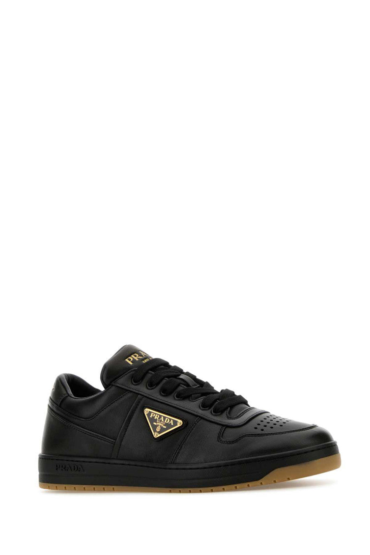 Black Nappa Leather Downtown Sneakers 2